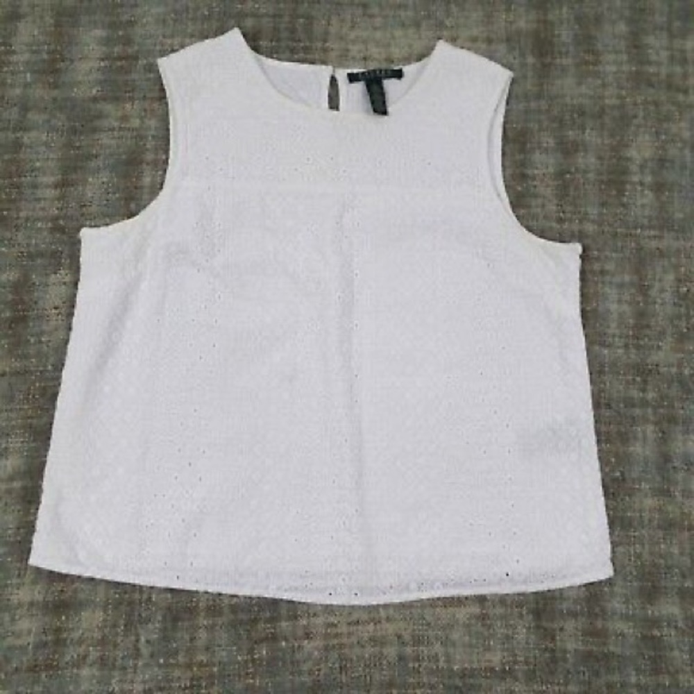 Lauren Ralph Lauren Eyelet Tank Top